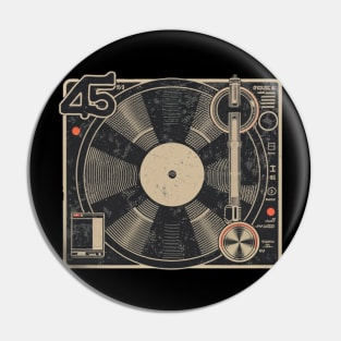 45 Record Adapter (Distressed) Pin