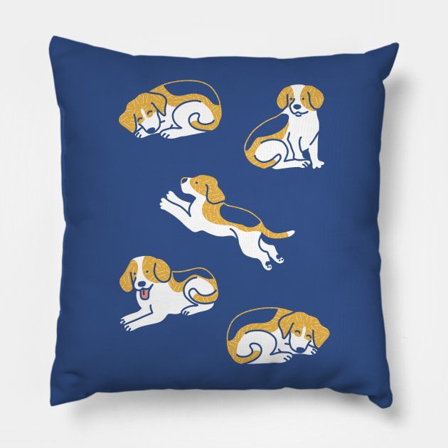 Beagle Pattern Pillow by Wlaurence