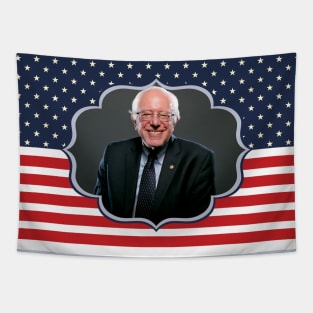 bernie sanders american flag Tapestry