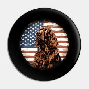 Sussex Spaniel 4th of July Pin