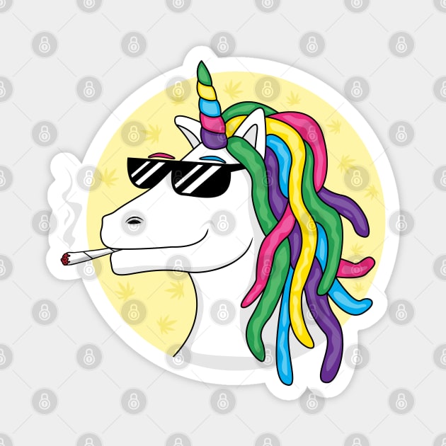 Rasta Unicorn Magnet by MightyShroom