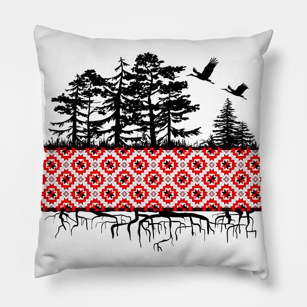 My roots. Slavic, Belarusian pattern. Pillow by Sitenkova