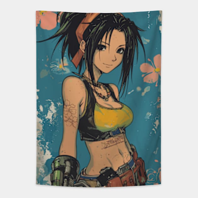 Yuffie Kisaragi FF7 Final Fantasy VII Rebirth Tapestry by moreirapod