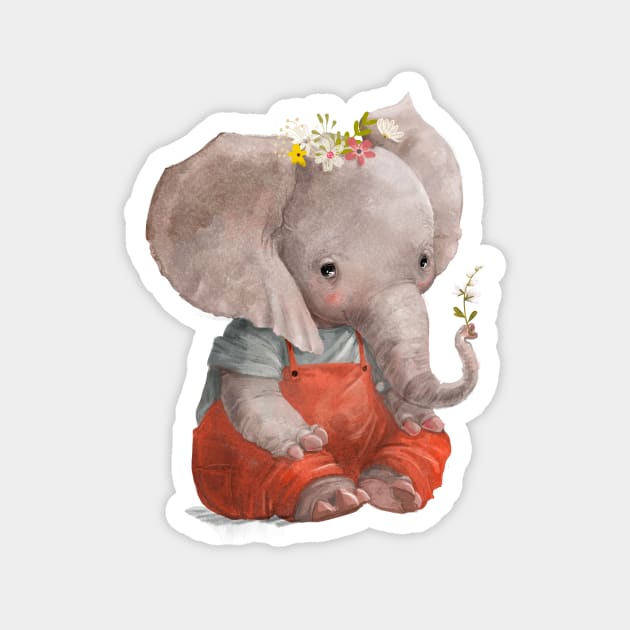 Elephant Love 2 Magnet by EveFarb