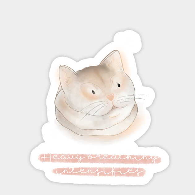 Heavy Breathing Cat Cat Memes Sticker Teepublic