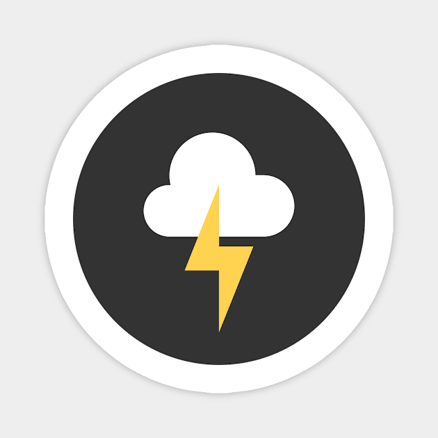 storm cloud icon. Vector illustration. Magnet by AraDesign