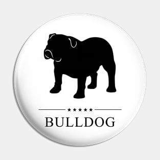 Bulldog Black Silhouette Pin