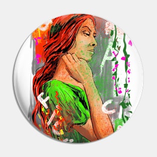 Thinking girl Pin