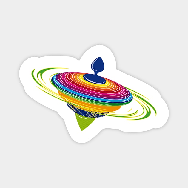 colorful rotating children's toys Magnet by Kisho