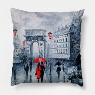 Triumphal arch in Paris Pillow