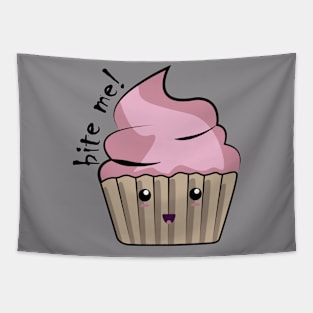 Bite me cupcake Tapestry