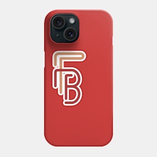 FB Initial Letter Sticker Logo Inspiration. F and B combination sticker logo vector design. Phone Case