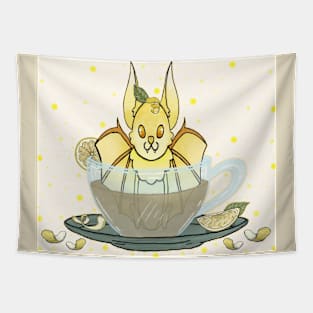 Lemon Tea Bat Tapestry