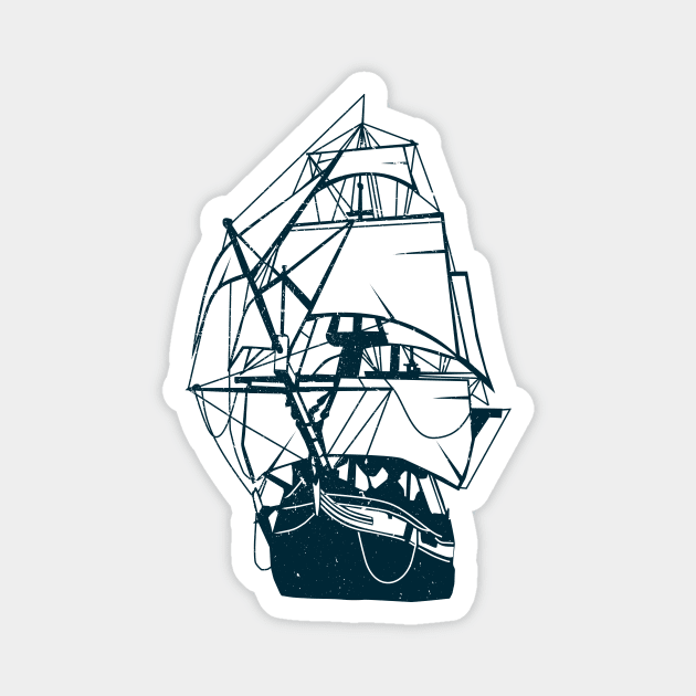 Sailing Ship Magnet by LineXpressions