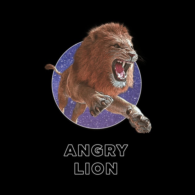 Angry lion by Jackson Lester