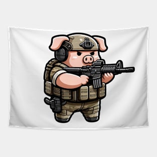 Tactical Pig Tapestry