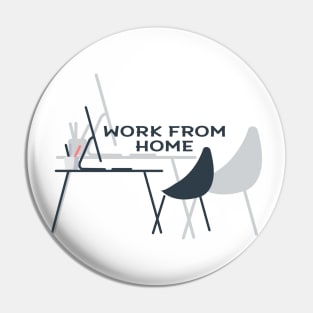Minimalist Work From Home Graphic Design Pin