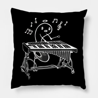 Angelic Tadpole Playing Vibraphone In Love with Music (Vibraphonist Melody) Mallet Percussion Instrument Pillow