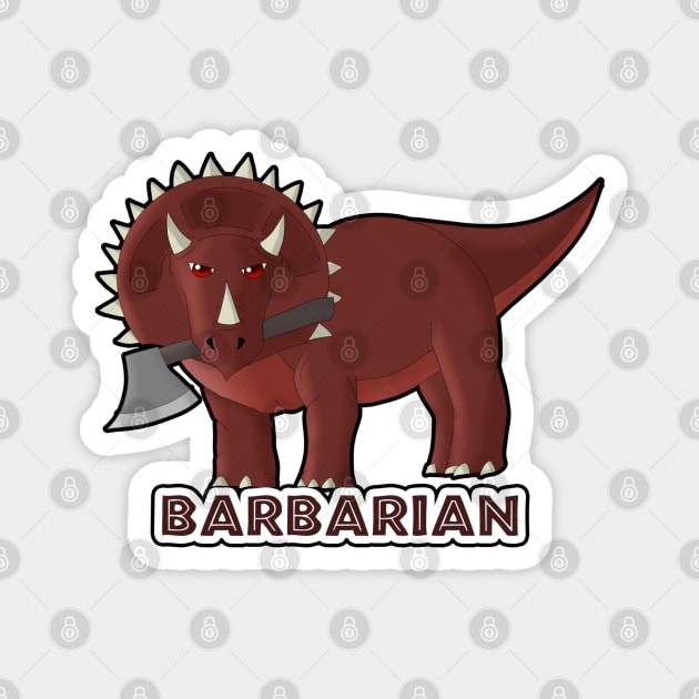 Dungeons and Dinos RPG - BARBARIAN Magnet by RickSoleni