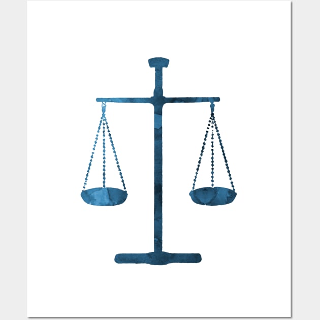 Libra Scale Of Justice' Poster, picture, metal print, paint by