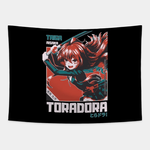 Whimsical Taiga Aisaka: Toradora Fan Art Tapestry by IKIGAISEKAI