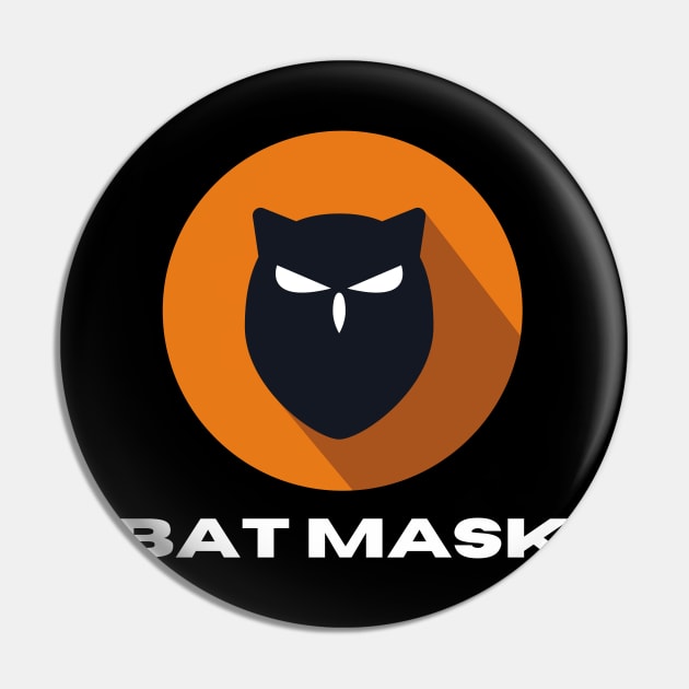 BAT MASK A Funny Bat Face mask Pin by Pastel Potato Shop