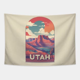 Utah Vintage Design Tapestry