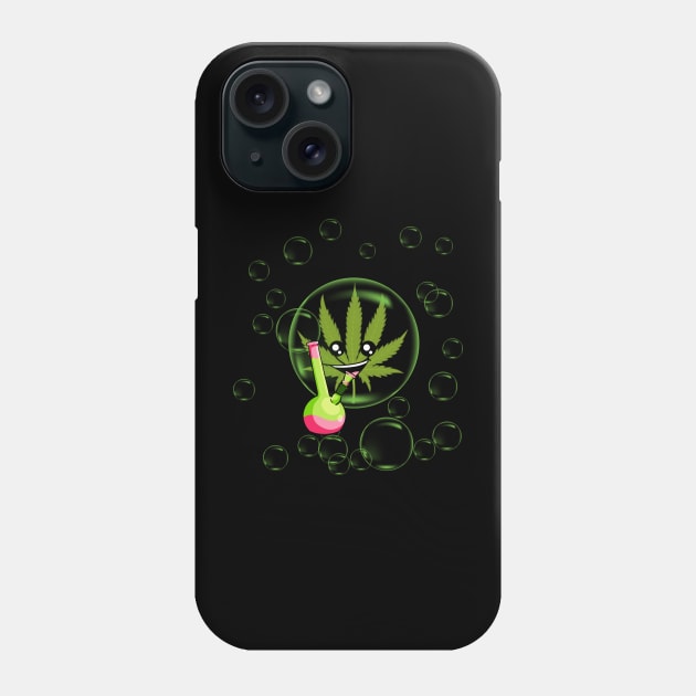 WEED LEAF BONG Phone Case by LadiesGoldenSpiral