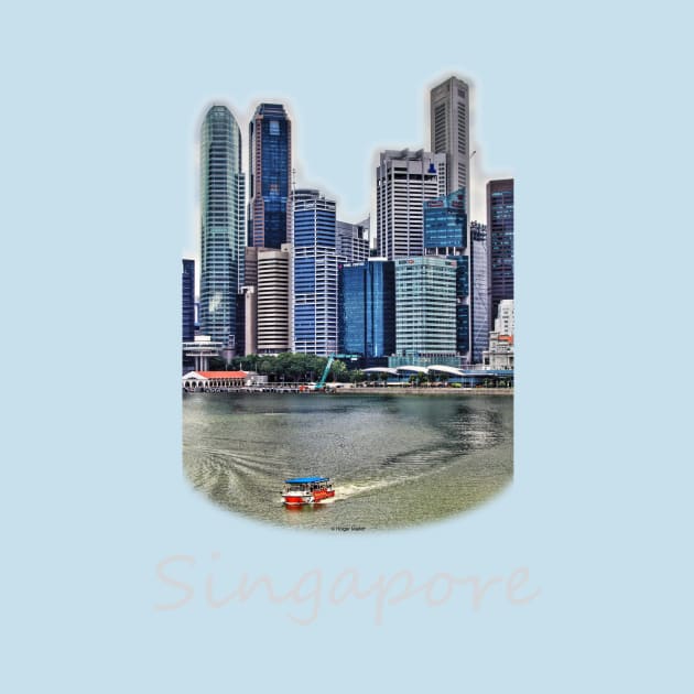 Amphibious Vehicle in front of Singapore Skyline by holgermader