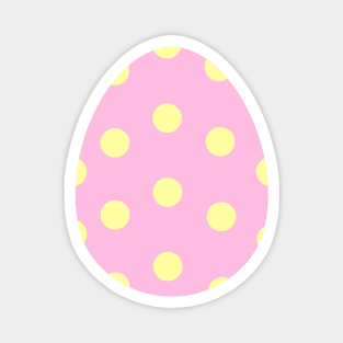 Easter egg pink with yellow dots Magnet