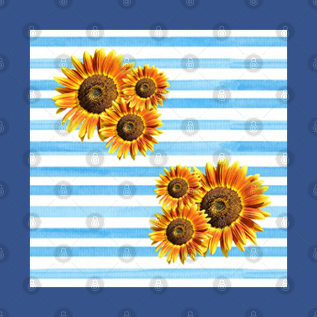 Discover Sunflowers Blue - Sunflower - T-Shirt