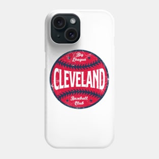 Cleveland Retro Big League Baseball - White Phone Case