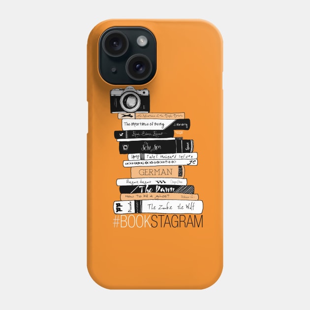 Bookstagram Orange Phone Case by applebubble