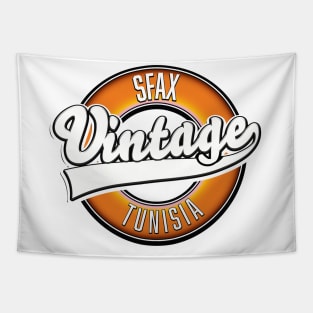 Sfax tunisia vintage style logo Tapestry