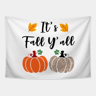 It's Fall Y'all Cute Gnomes Pumpkin Spice Season Tapestry
