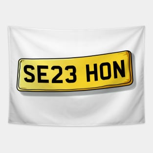 SE23 HON Honor Oak Number Plate Tapestry