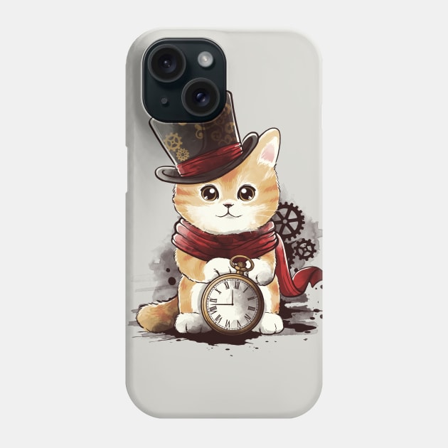 Steampunk cat Phone Case by NemiMakeit