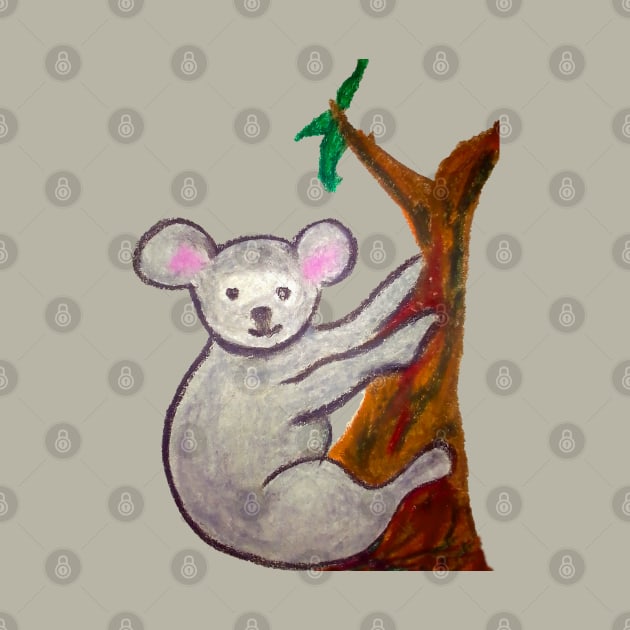 Cute Koala bear hanging on a tree branch by 4wardlabel