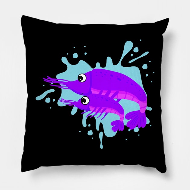 shrimp lover Pillow by Explore The Tropics