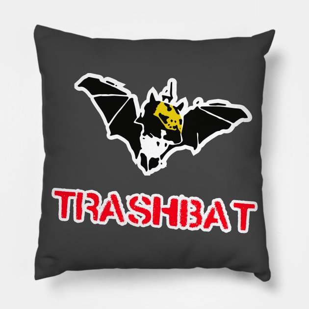 Trashbat Pillow by Meta Cortex