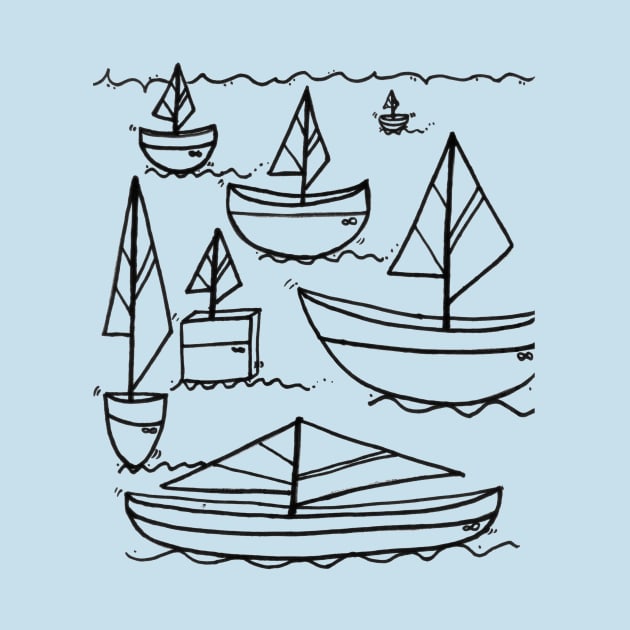 Describing Sailboats Doodle by 1Redbublppasswo