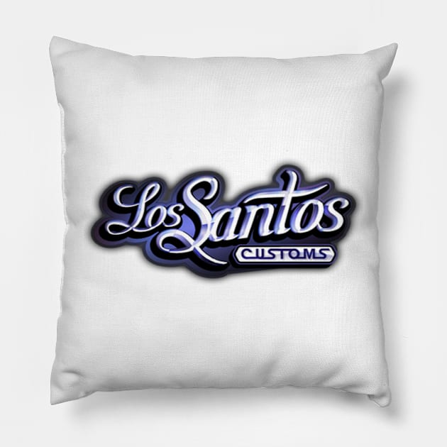 Los Santos Costums Grand Theft Auto V Pillow by R8Designs