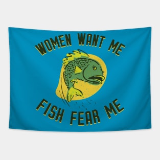 Women Want Me Fish Fear Me Tapestry