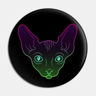 Purple-Green Sphynx Cat Pin