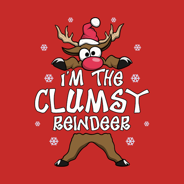 I’m The Clumsy Reindeer Family Matching Christmas Pajamas by FrontalLobe