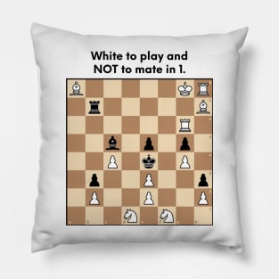 Chess puzzle sticker and magnet! This one is hard! Pillow