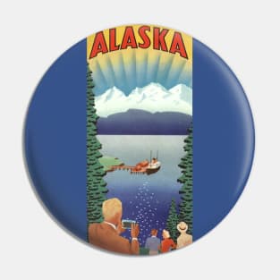 Vintage Travel Poster from Alaska Pin