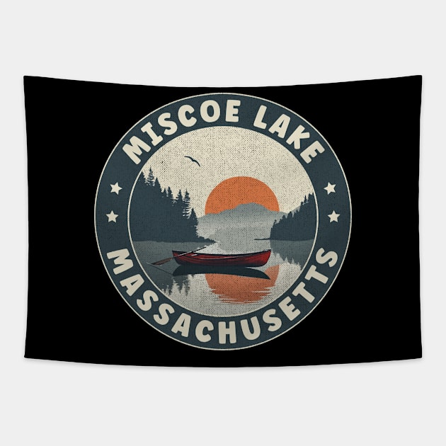 Miscoe Lake Massachusetts Sunset Tapestry by turtlestart