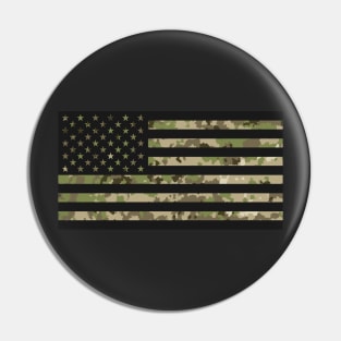 US Flag - Multicam Black Pin