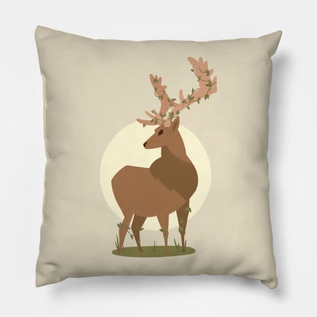 Deer Pillow by Blanquiurris